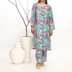 2PC- Printed grip Silk Suit PW4080