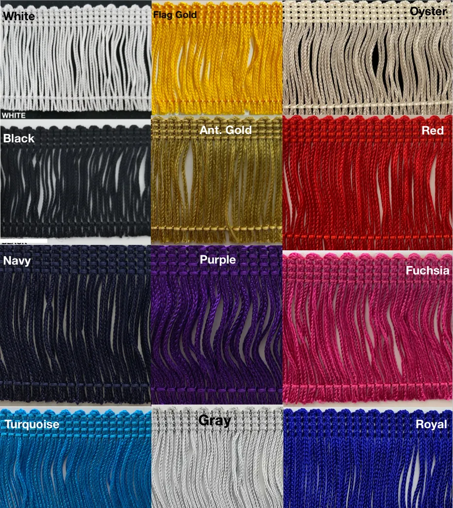 2" Rayon Chainette Fringe - 8 Continuous Yards - Many Color Options!