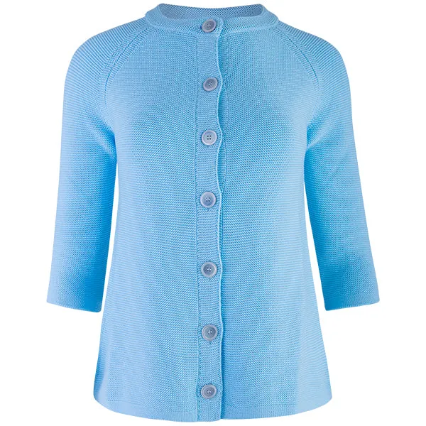 3/4 Raglan Sleeve Big Shirt in Turquoise