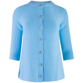 3/4 Raglan Sleeve Big Shirt in Turquoise