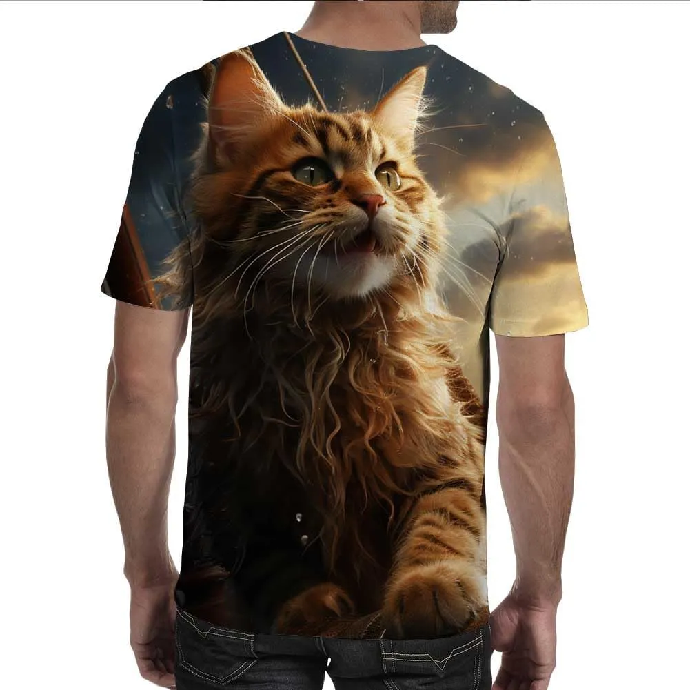 3D Print T-Shirts Funny Graphics Tees Crewneck Short Sleeve Tees for Mens Womens