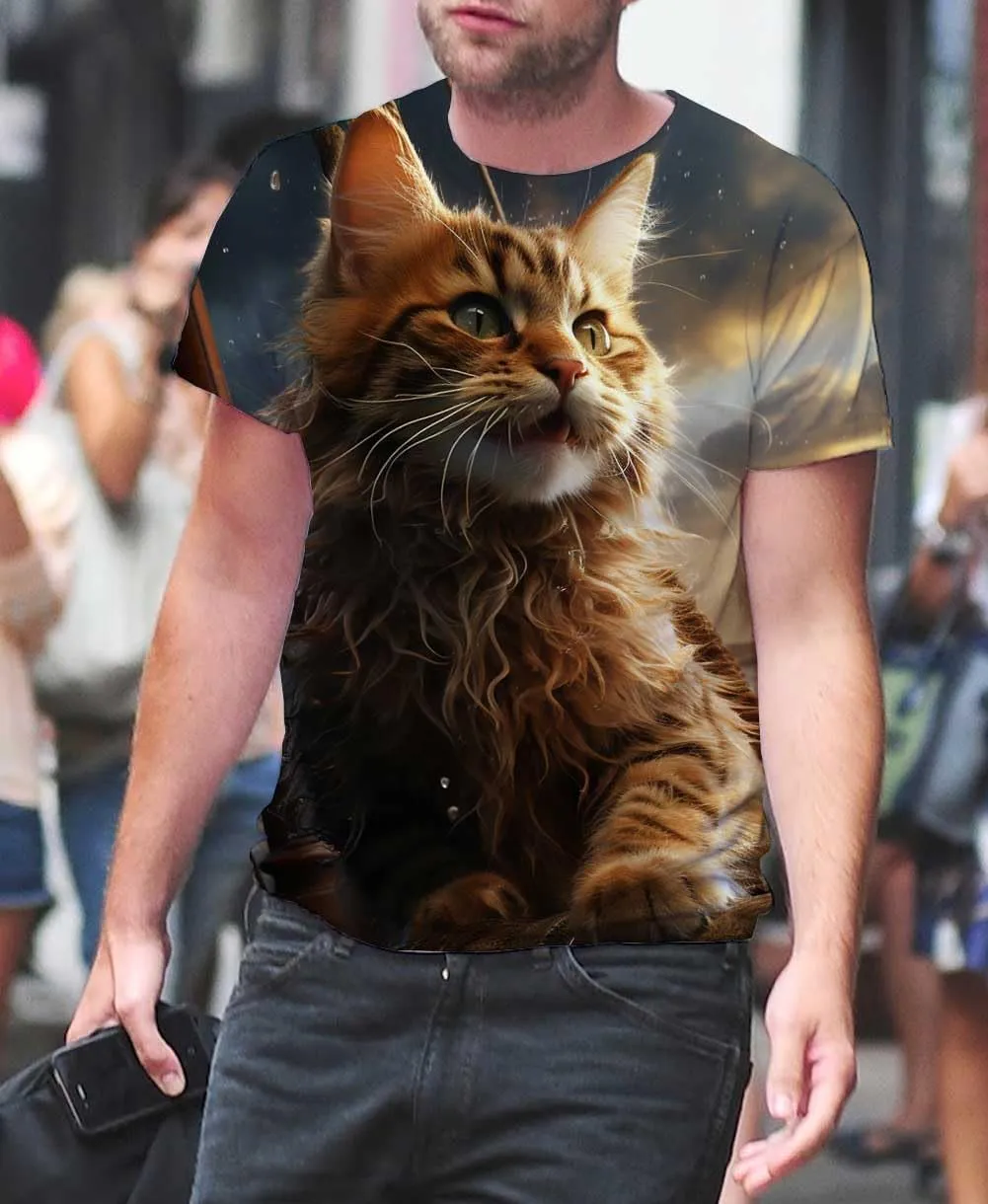 3D Print T-Shirts Funny Graphics Tees Crewneck Short Sleeve Tees for Mens Womens