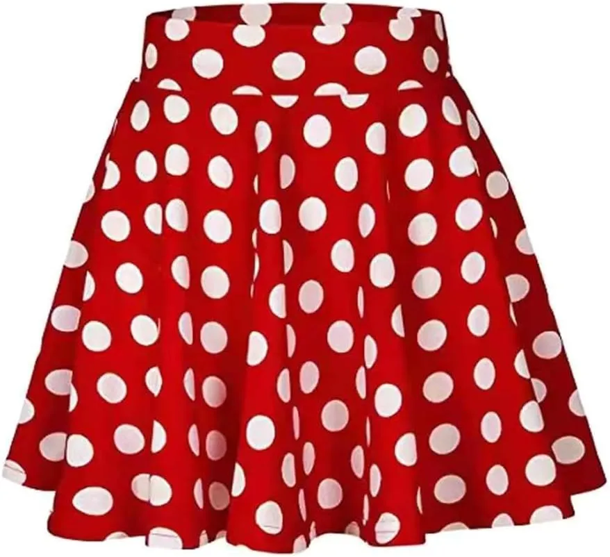 ABAFIP Women's High Waisted A Line Mini Skirt Vintage 1950s Flared Skater Short Skirts