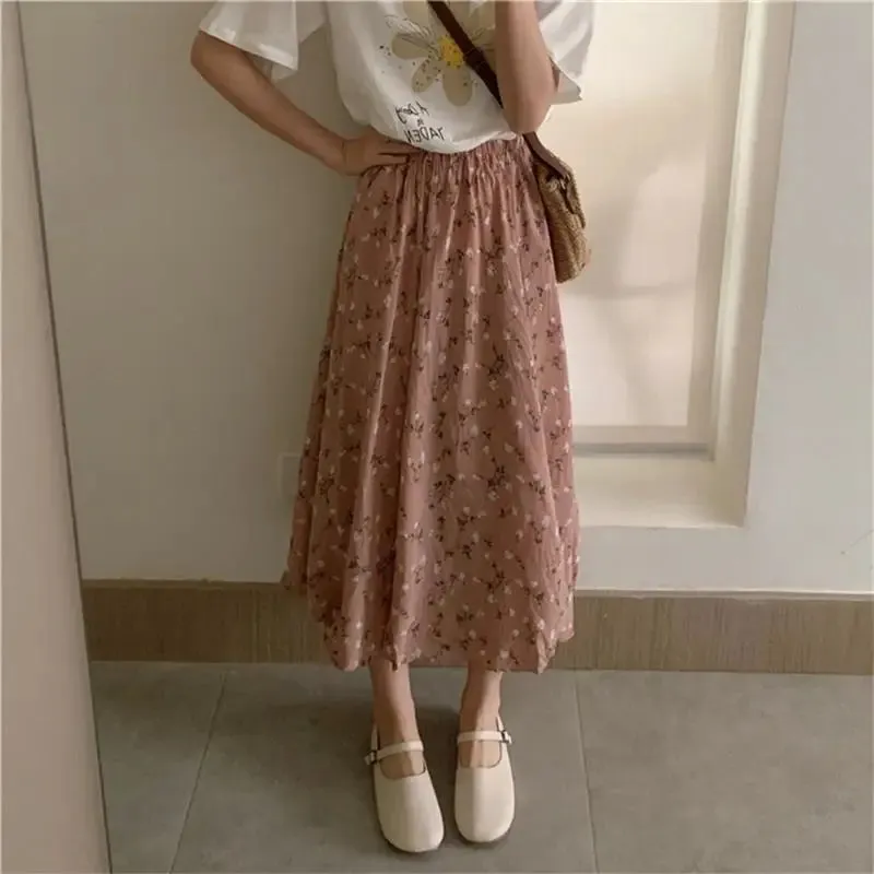 Adira A Line Bloom Midi Skirt