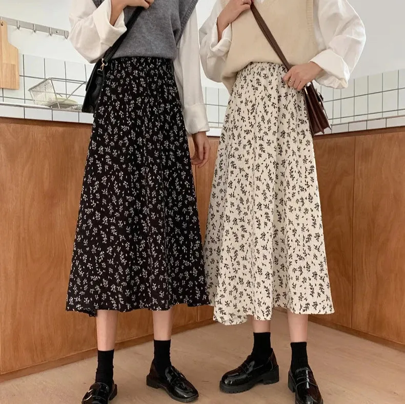 Adira A Line Bloom Midi Skirt