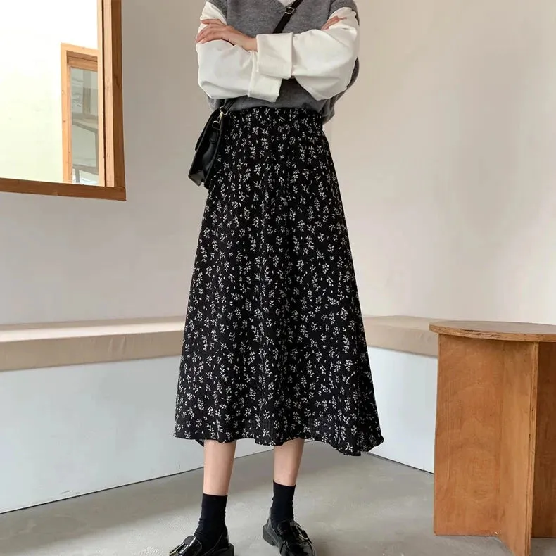 Adira A Line Bloom Midi Skirt