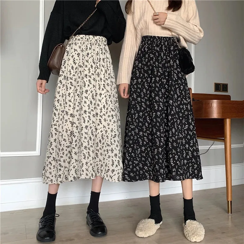 Adira A Line Bloom Midi Skirt