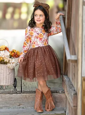Autumn Floral Tutu Dress