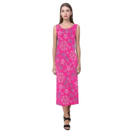 Berry Picking Pink Phaedra Sleeveless Open Fork Long Dress