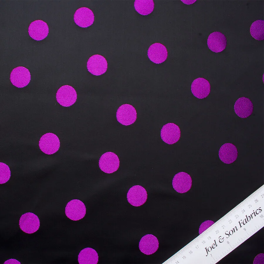 Black/Rich Purple Spot Jacquard