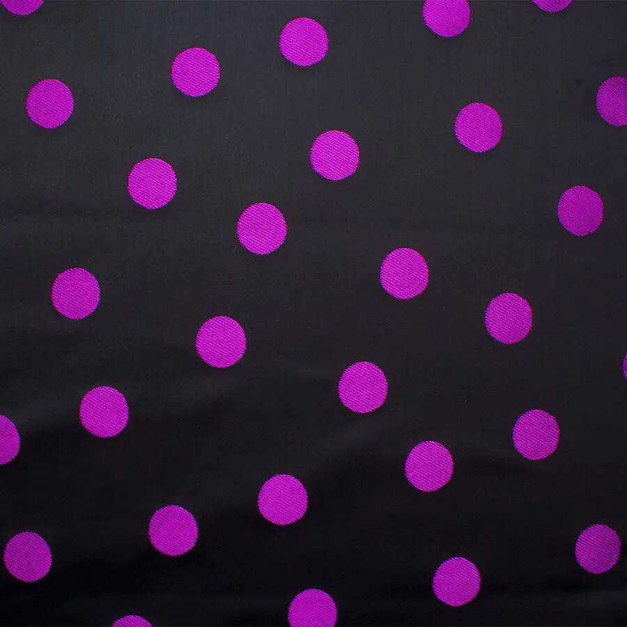 Black/Rich Purple Spot Jacquard