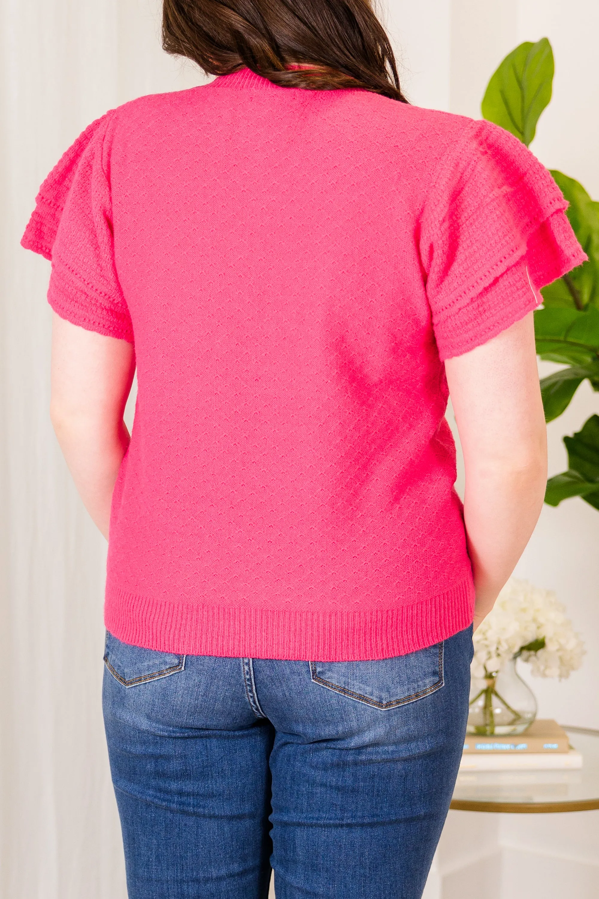 Blossom Bliss Top, Fuchsia