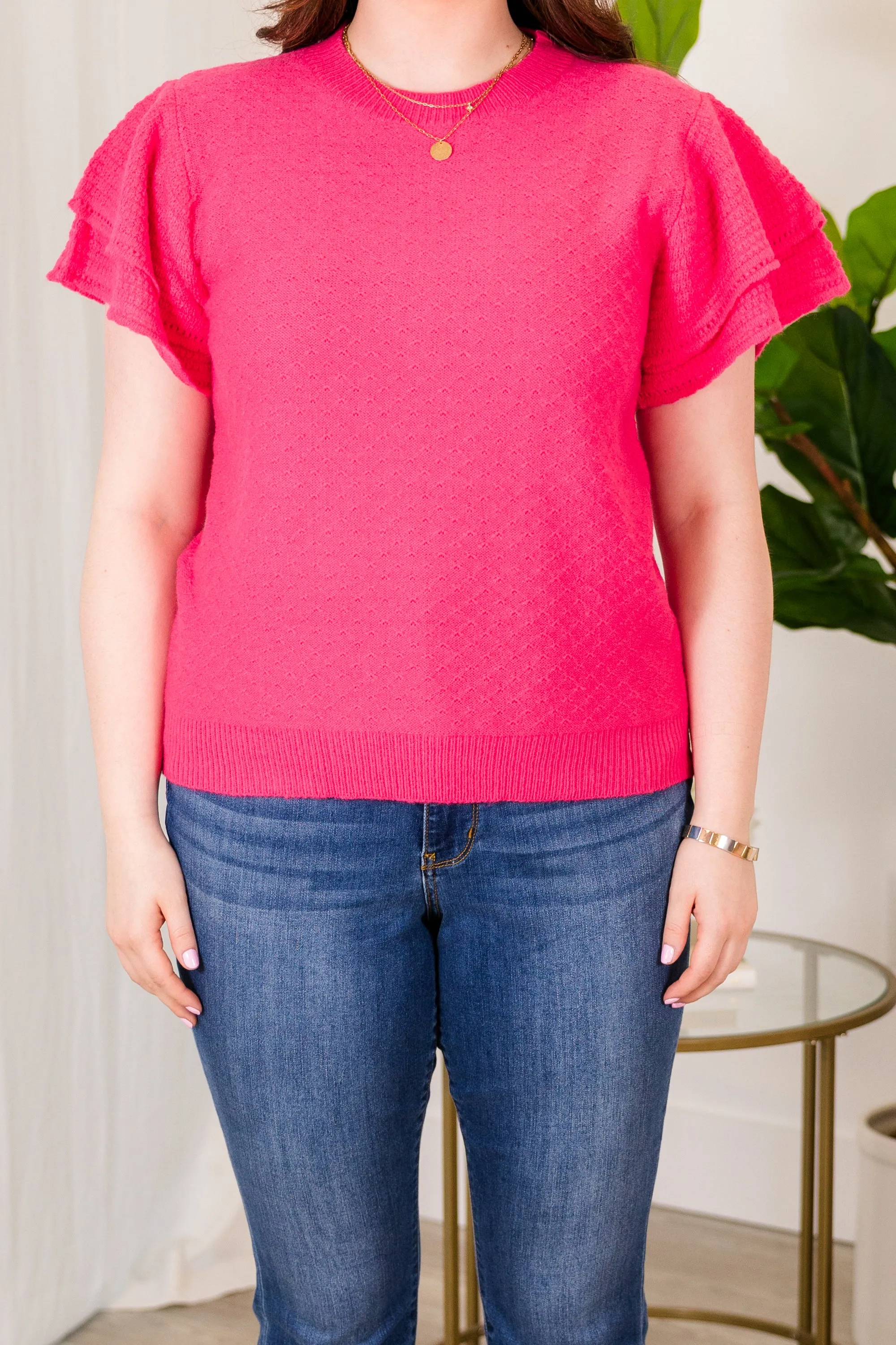 Blossom Bliss Top, Fuchsia