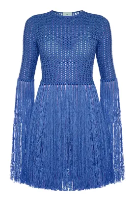 BLUE FRINGE TOP