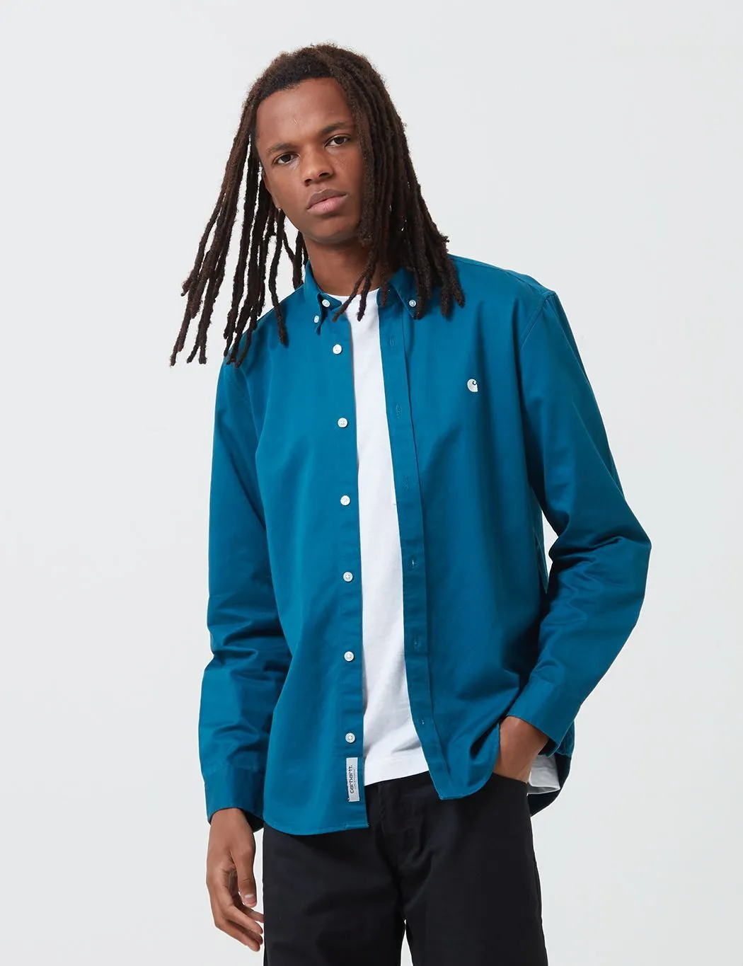 Carhartt-WIP Madison Shirt - Moody Blue/Wax