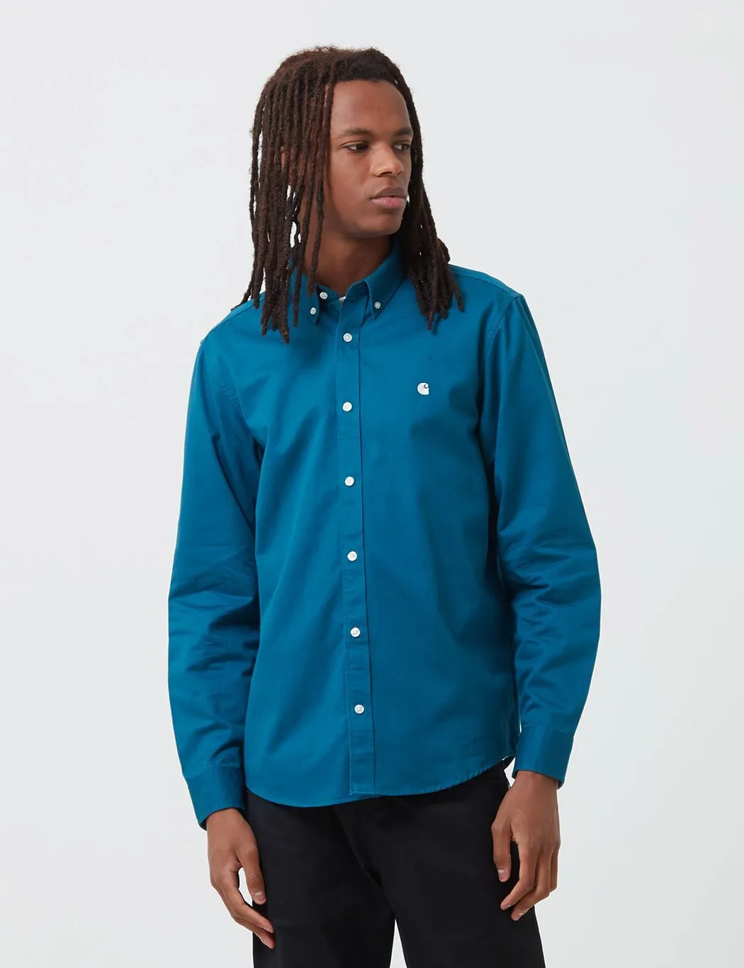Carhartt-WIP Madison Shirt - Moody Blue/Wax