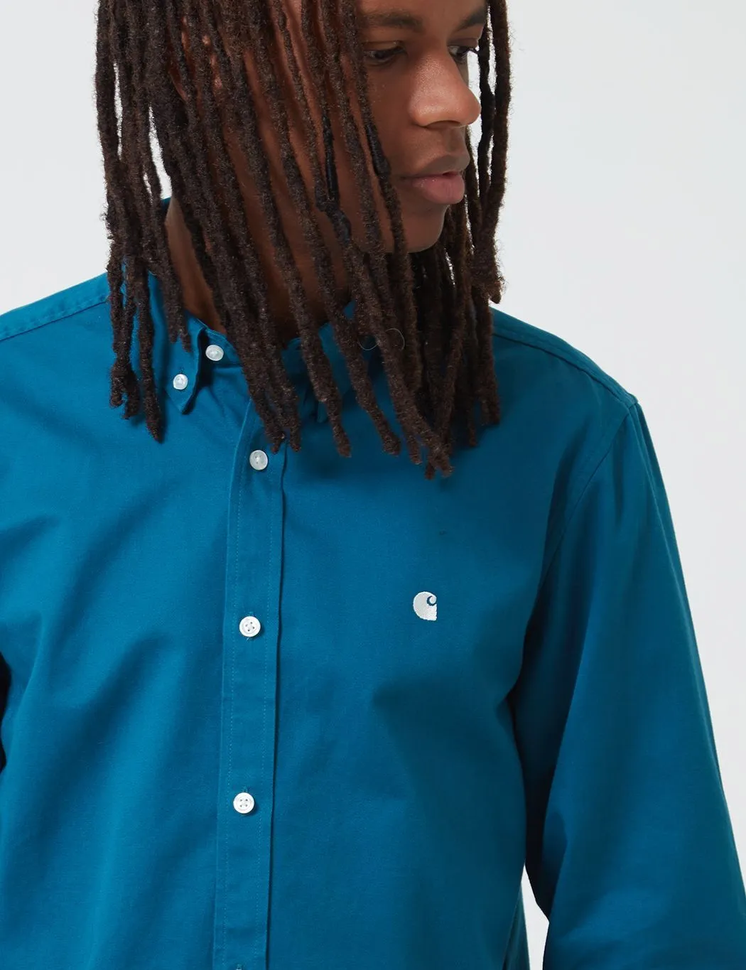 Carhartt-WIP Madison Shirt - Moody Blue/Wax