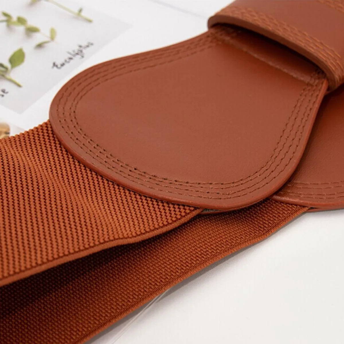 Ceinture large élastique, taille haute, pour femme, modèle Nikoline
