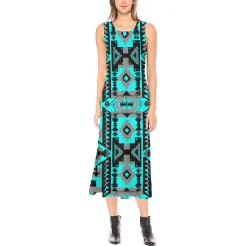 Chiefs Mountain Sky Phaedra Sleeveless Open Fork Long Dress
