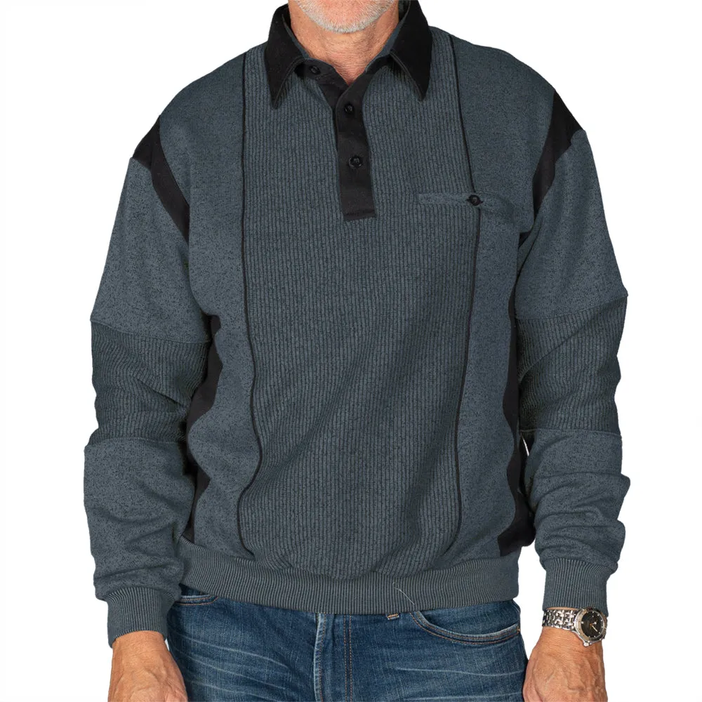 Classics by Palmland Big and Tall Banded Bottom Shirt 6094-165B Slate