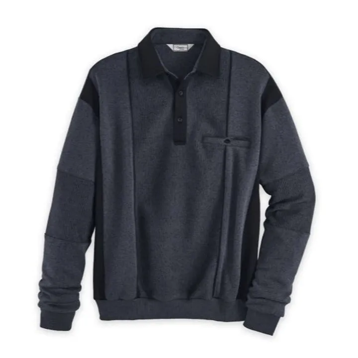 Classics by Palmland Big and Tall Banded Bottom Shirt 6094-165B Slate