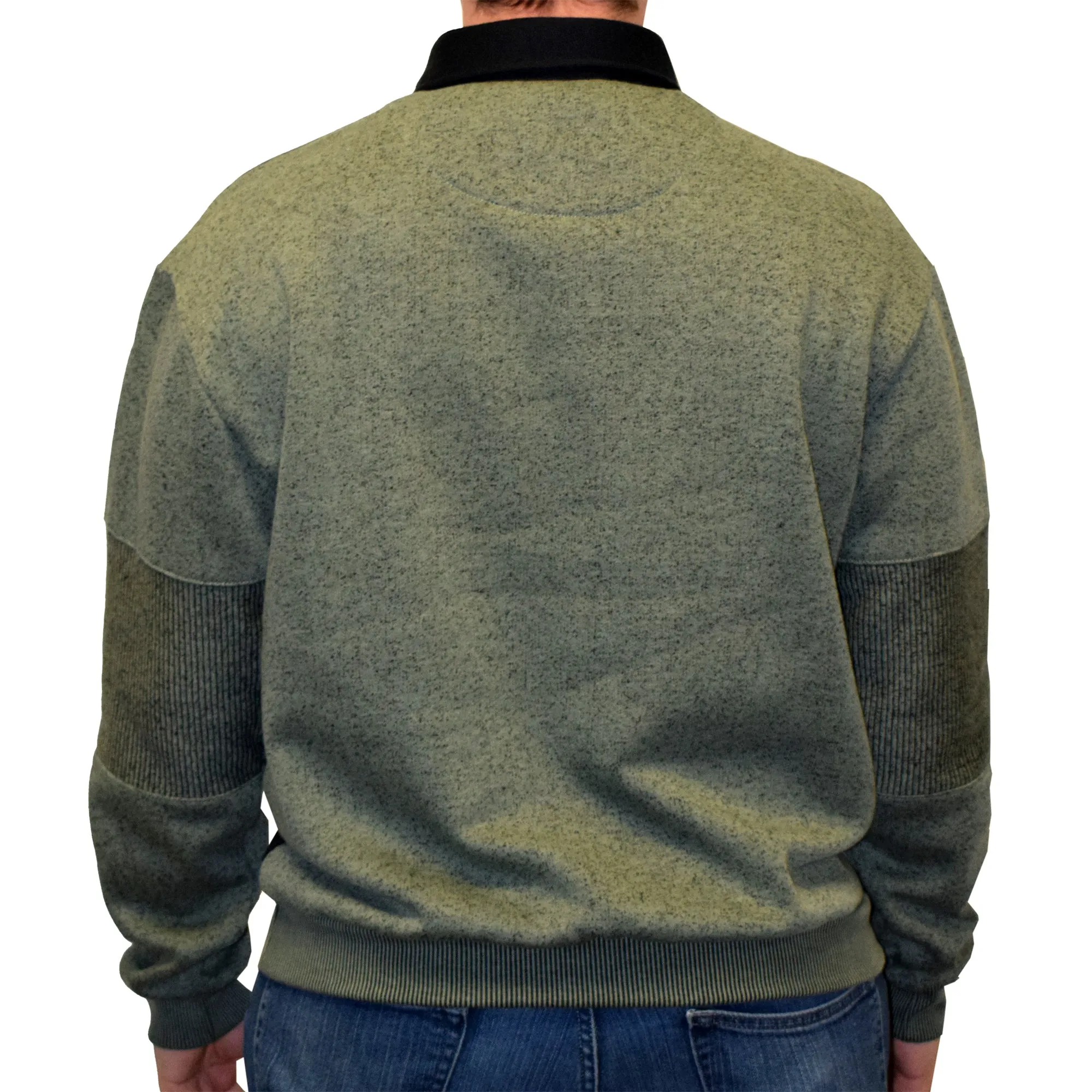 Classics by Palmland Two Tone Banded Bottom Shirt 6094-165B Big and Tall  Lawn Green
