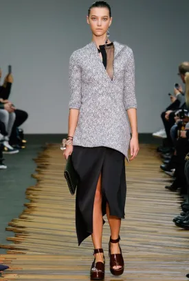 Céline fall '14 satin wrap skirt, black, 12