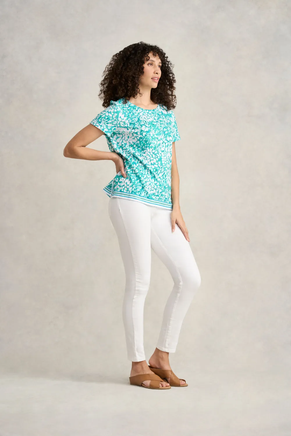 Cotton Border T-Shirt