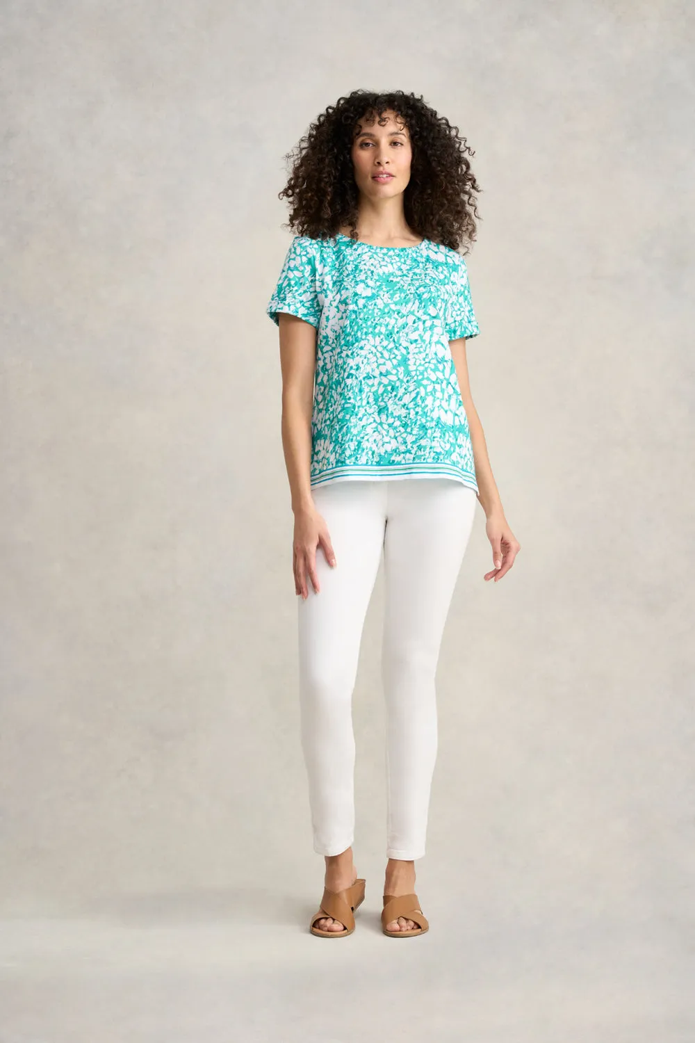 Cotton Border T-Shirt