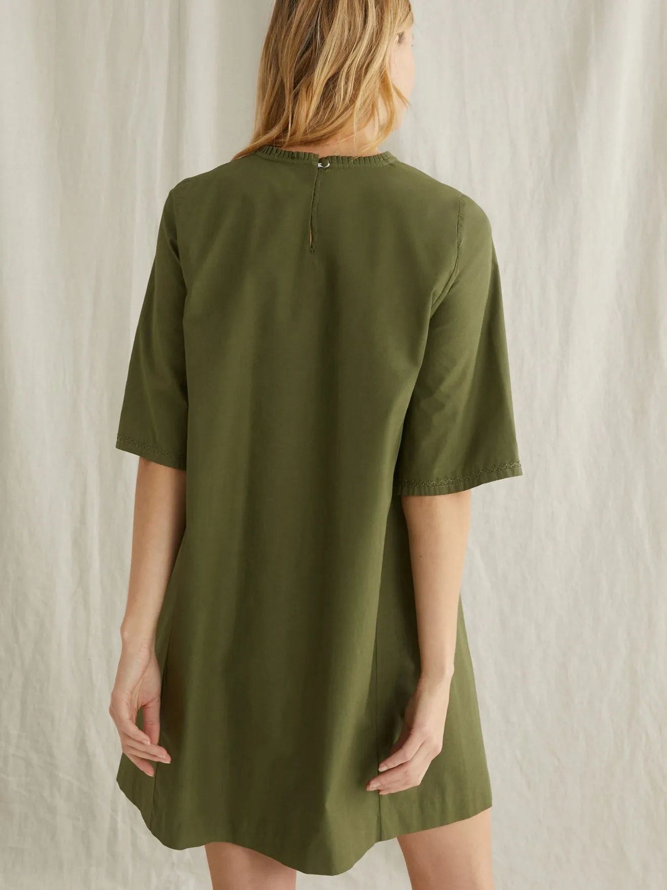 Cyrillus - Robe C Plastron - Vert Moyen Uni - Femme