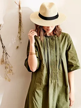 Cyrillus - Robe C Plastron - Vert Moyen Uni - Femme