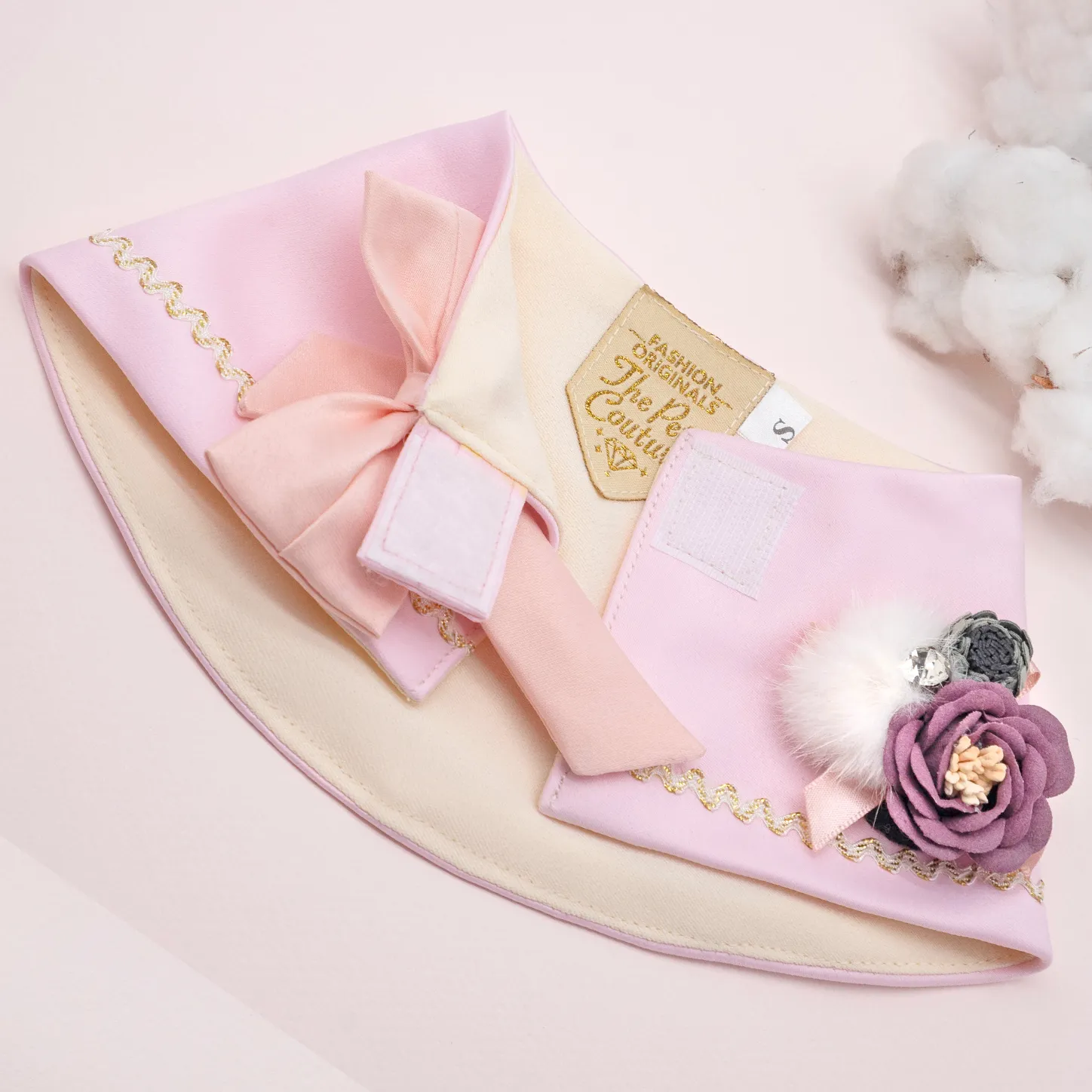 DUCHESS AUBRIE - Blush Pink Duchess Satin Cape