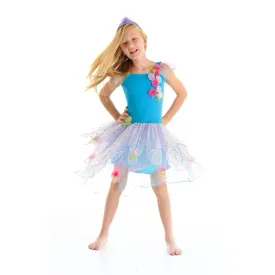 Fairy Girls Crystal Fairy Dress Turquoise Medium