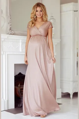 Francesca Maternity and Nursing Maxi in Blush