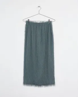 Gauchere spring '23 fringed midi skirt, green, 6