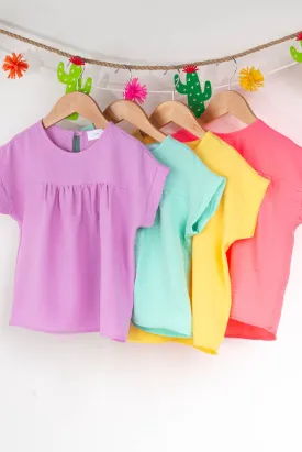 Girls Clara Pleated Top