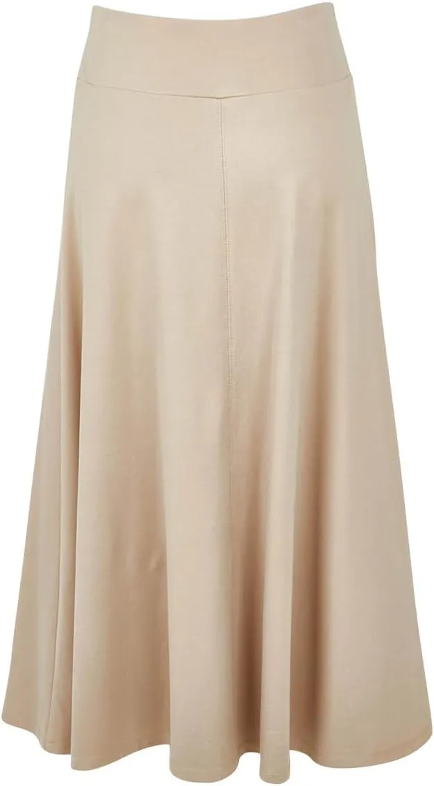 IDEALSANXUN Womens High Waisted A Line Midi Calf Flare Pleated Skirt