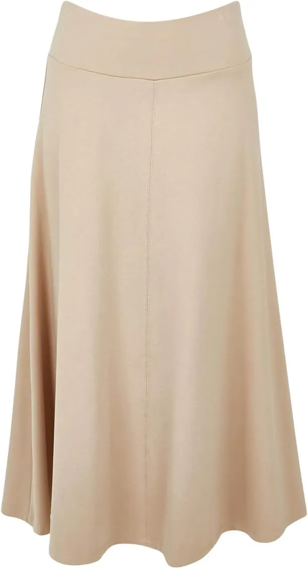 IDEALSANXUN Womens High Waisted A Line Midi Calf Flare Pleated Skirt