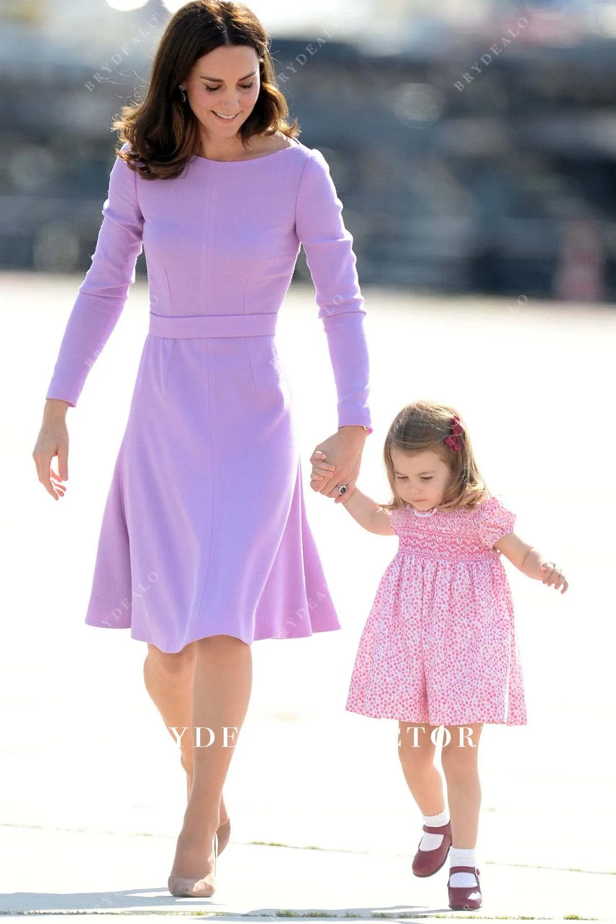 Kate Middleton Lilac Short Dress Poland & Germany Royal Tour 2017