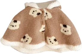 Kids Lightweight Snowsuit Baby Toddler Boys Girls Wool Blend Winter Hooded Outerwear Capes Poncho Coat for 0 to