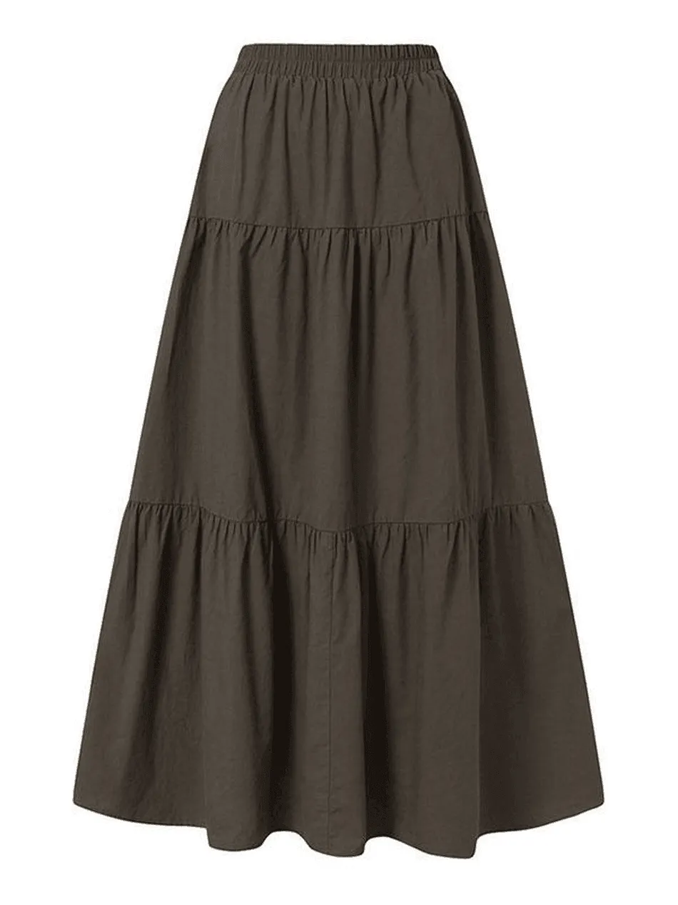 LANFUBEISI - Fairy Tiered Maxi Skirt