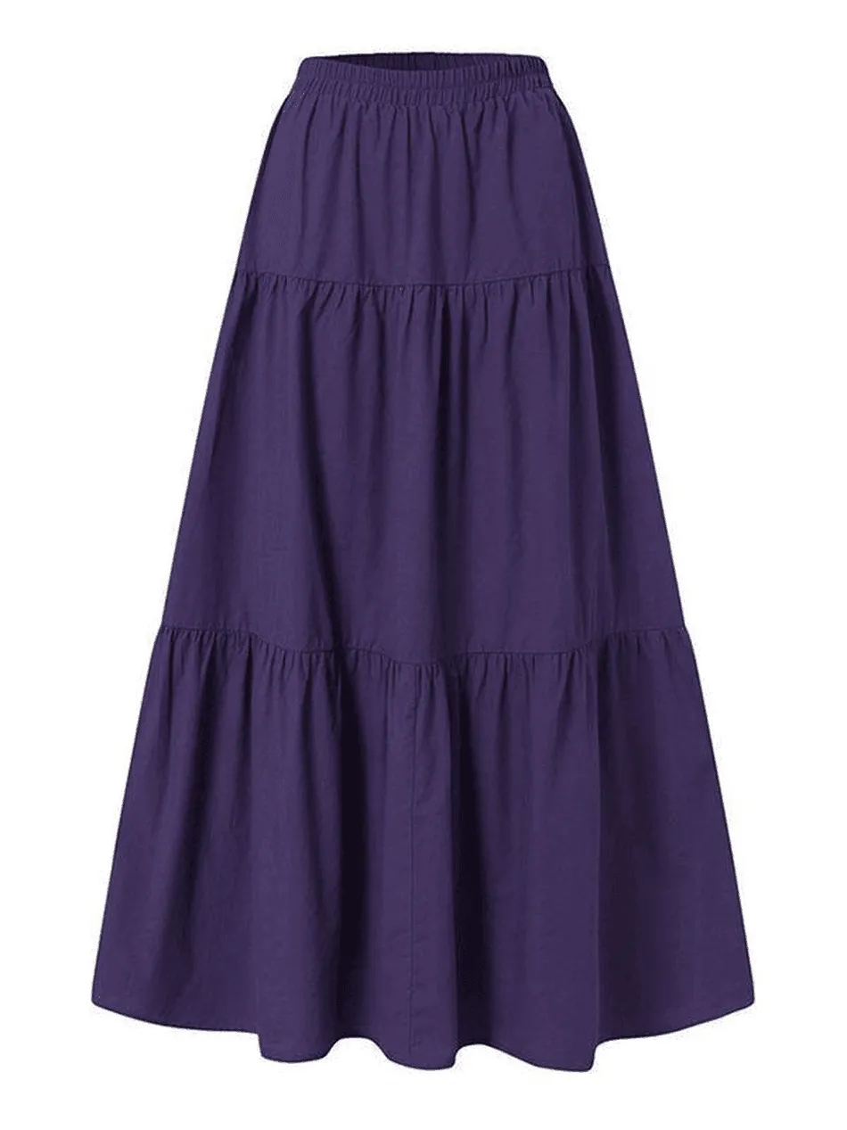 LANFUBEISI - Fairy Tiered Maxi Skirt
