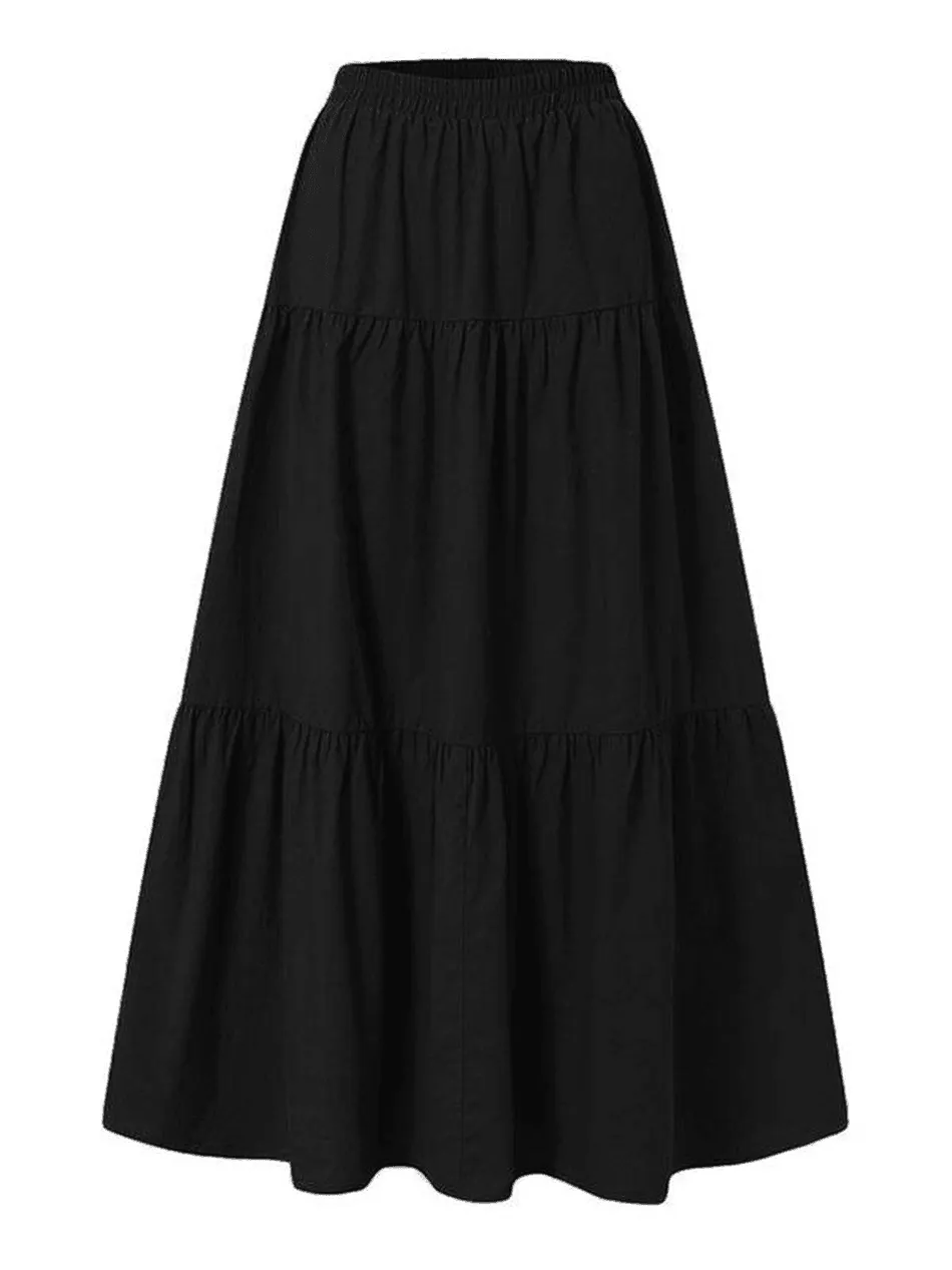 LANFUBEISI - Fairy Tiered Maxi Skirt