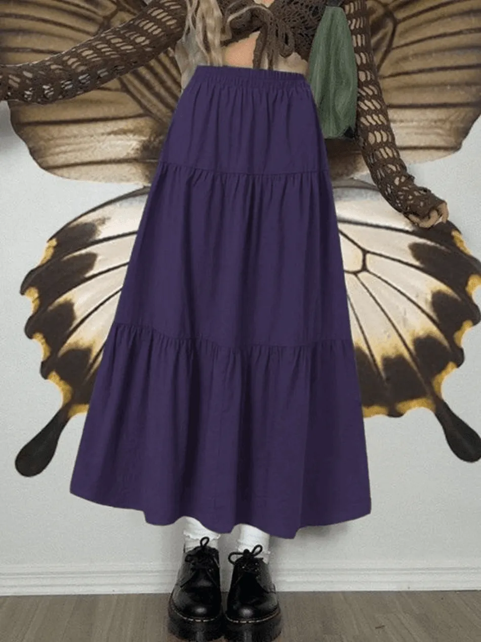 LANFUBEISI - Fairy Tiered Maxi Skirt