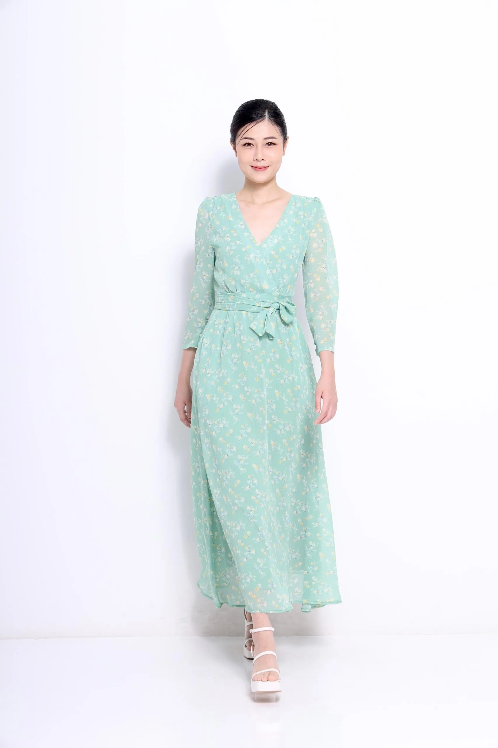 Lilian Chiffon Floral Dress