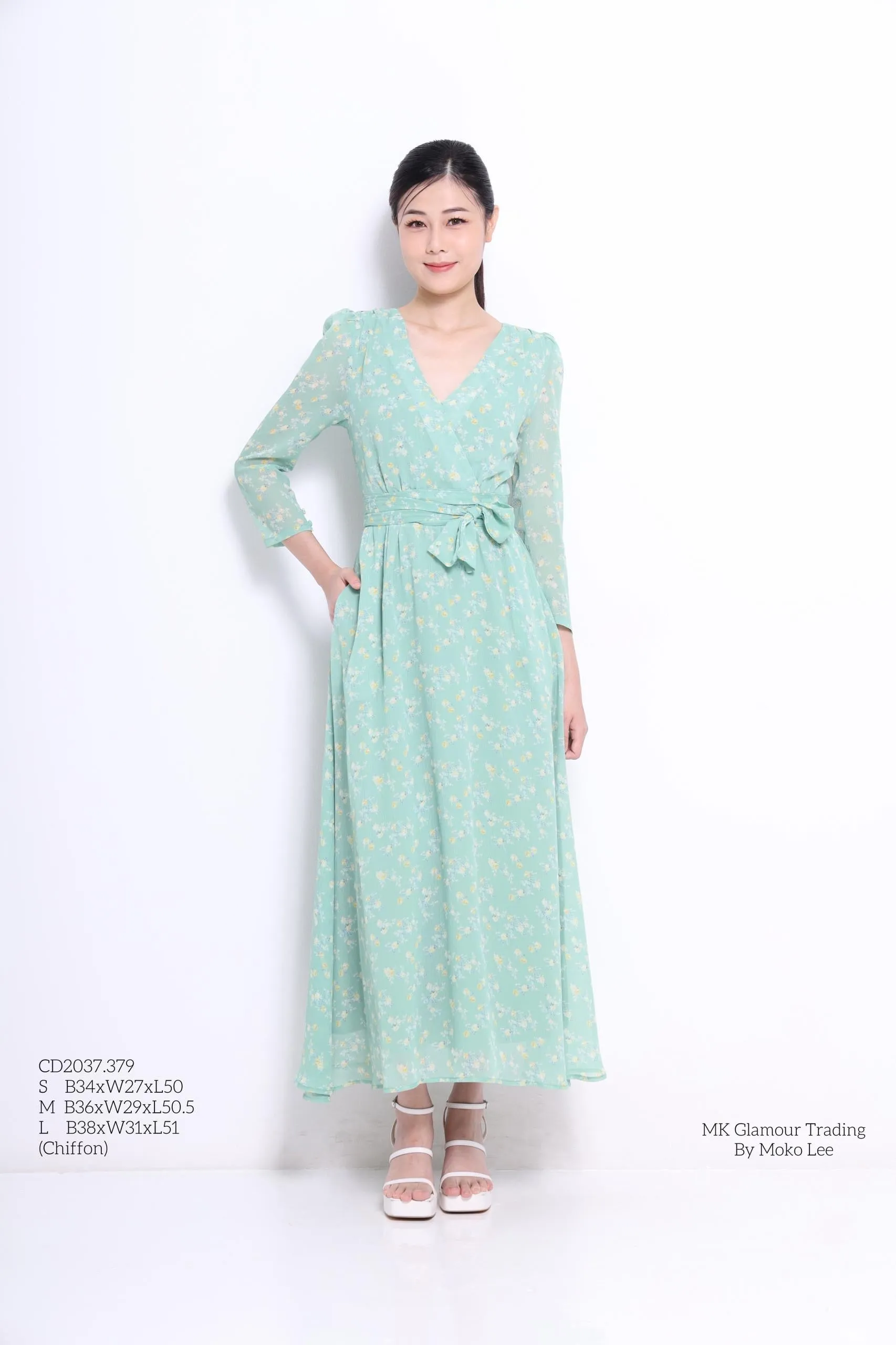 Lilian Chiffon Floral Dress