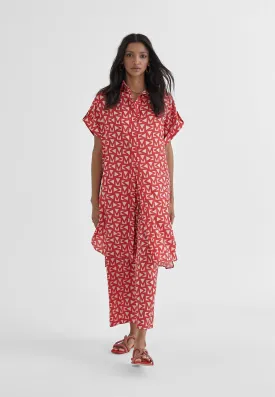 Long shirt with monogrammed M