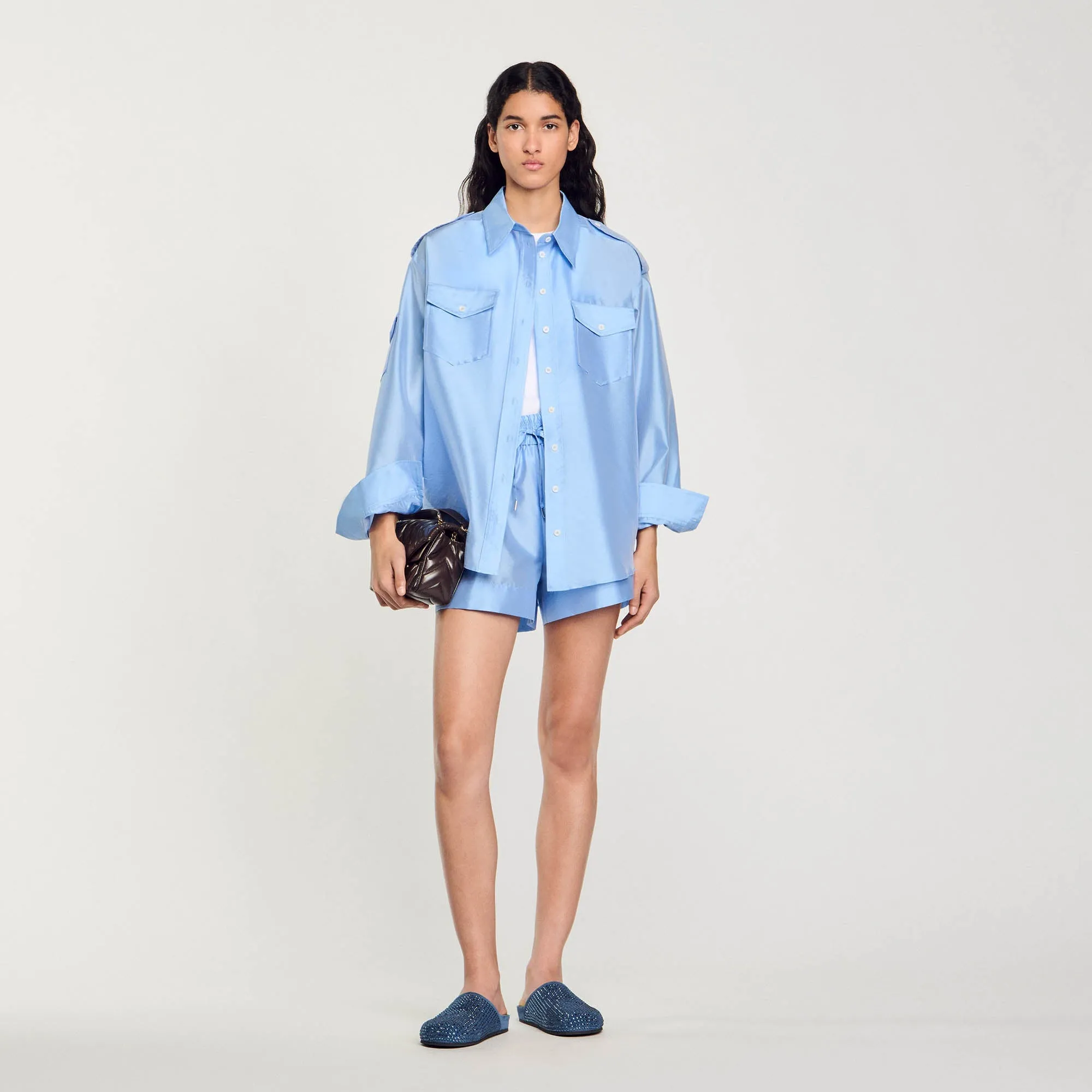 Loose-Fit Satin Shirt