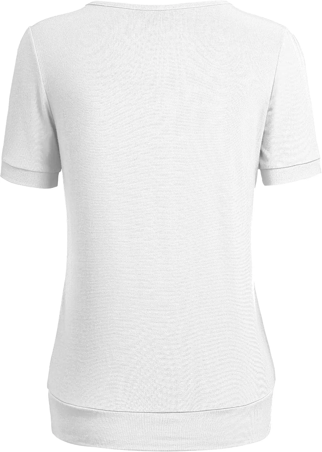 Made By Johnny Women's Scoop Neck Short Sleeve Pleated Front Blouse Tunic Top Plus Size