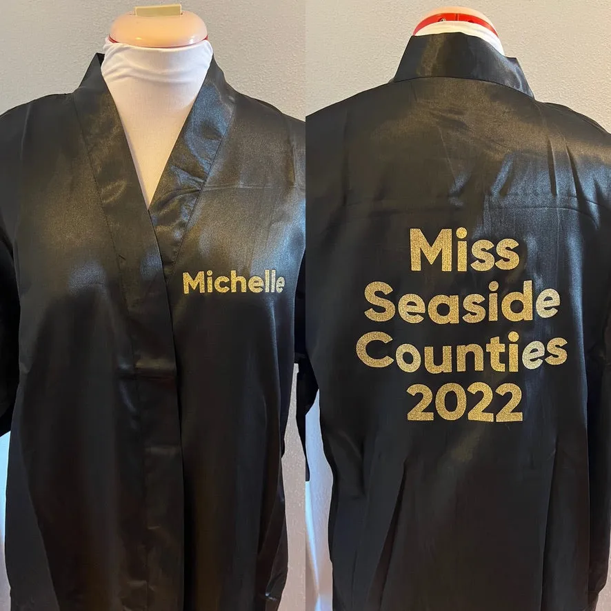 Miss America Title Silk Robe